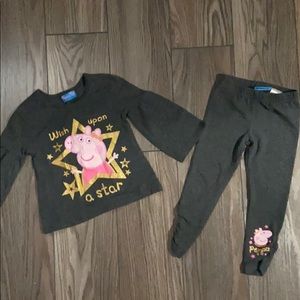 Girls 2T Peppa Pig Shirt Tights